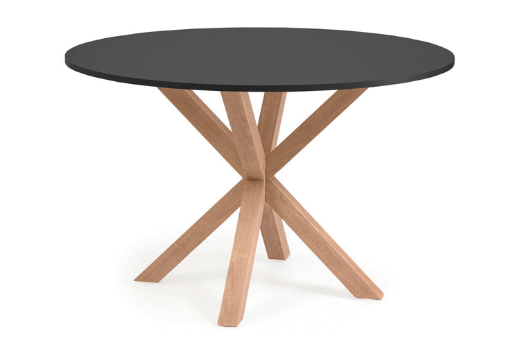 Como Mabel Table [750 mm] Como black top with wood finished leg 