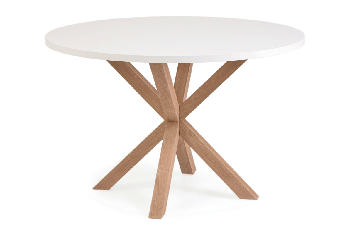 Como Mabel Table [750 mm] Como white top with wood finished leg 