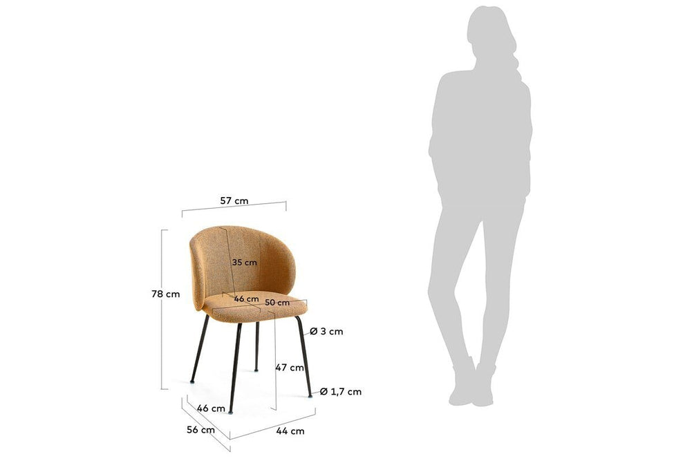 Como Minnie Chair-fabric/ mustard  