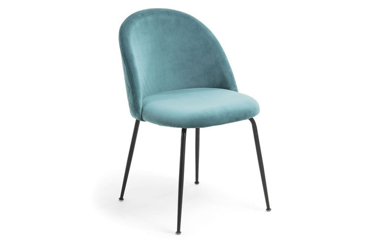 Como Mystere Luxury Dining or Breakout Chair - Black Base Como teal 