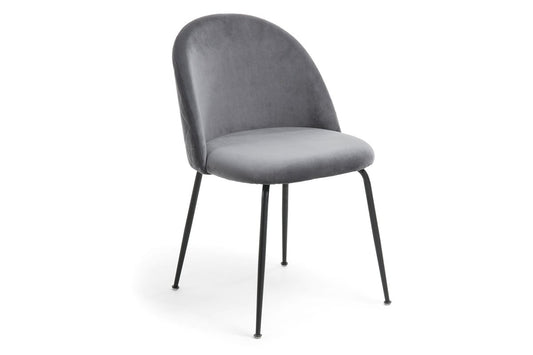 Como Mystere Luxury Dining or Breakout Chair - Black Base Como grey 