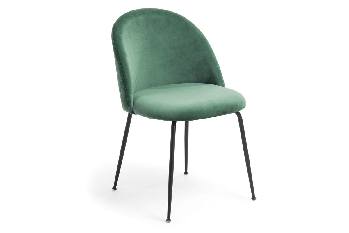 Como Mystere Luxury Dining or Breakout Chair - Black Base Como emerald 
