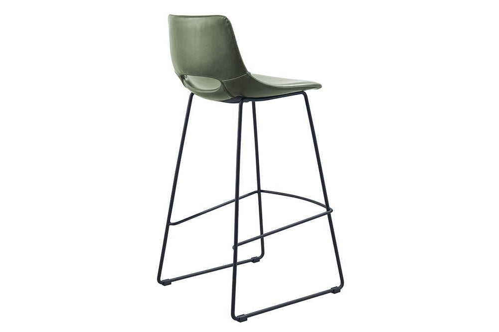 Como Ziggy Contemporary Bar Stool - 650mm Seat Height-PU rust  