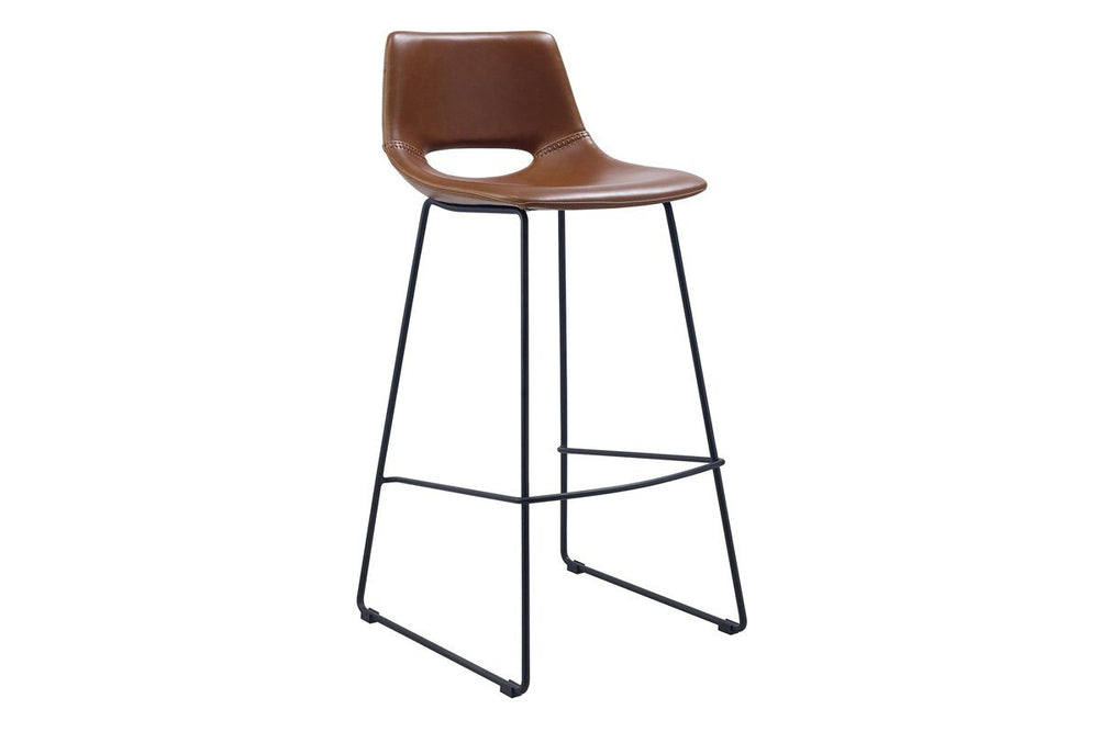 Como Ziggy Contemporary Bar Stool - 650mm Seat Height-PU rust  