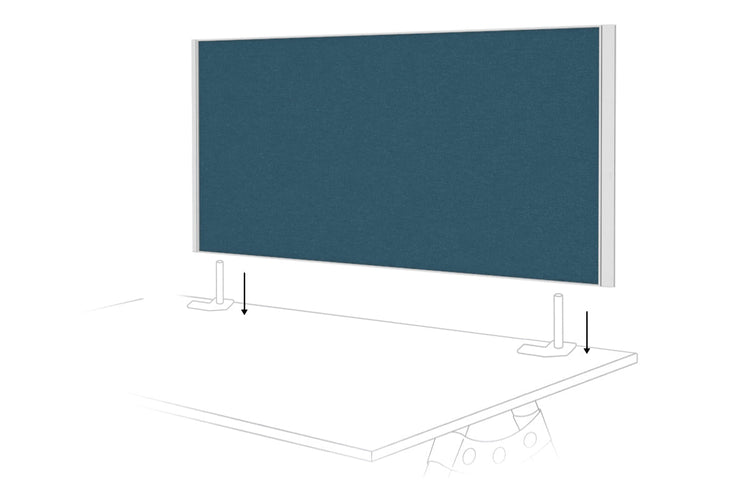 Desk Mounted Privacy Screen [1200W x 500H] Jasonl white frame deep blue double desk rod bracket
