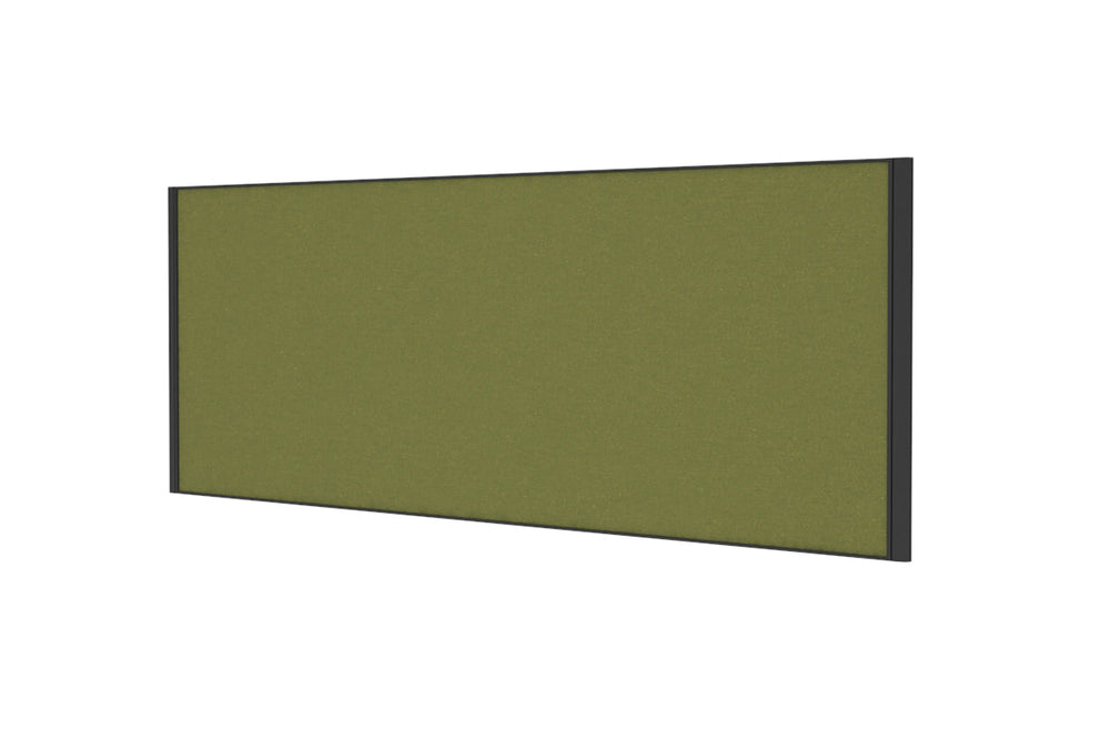 Desk Mounted Privacy Screen [1400W x 500H]-black frame moody charcoal double desk rod bracket