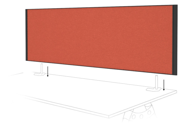 Desk Mounted Privacy Screen [1800W x 500H] Jasonl black frame orange squash double desk rod bracket