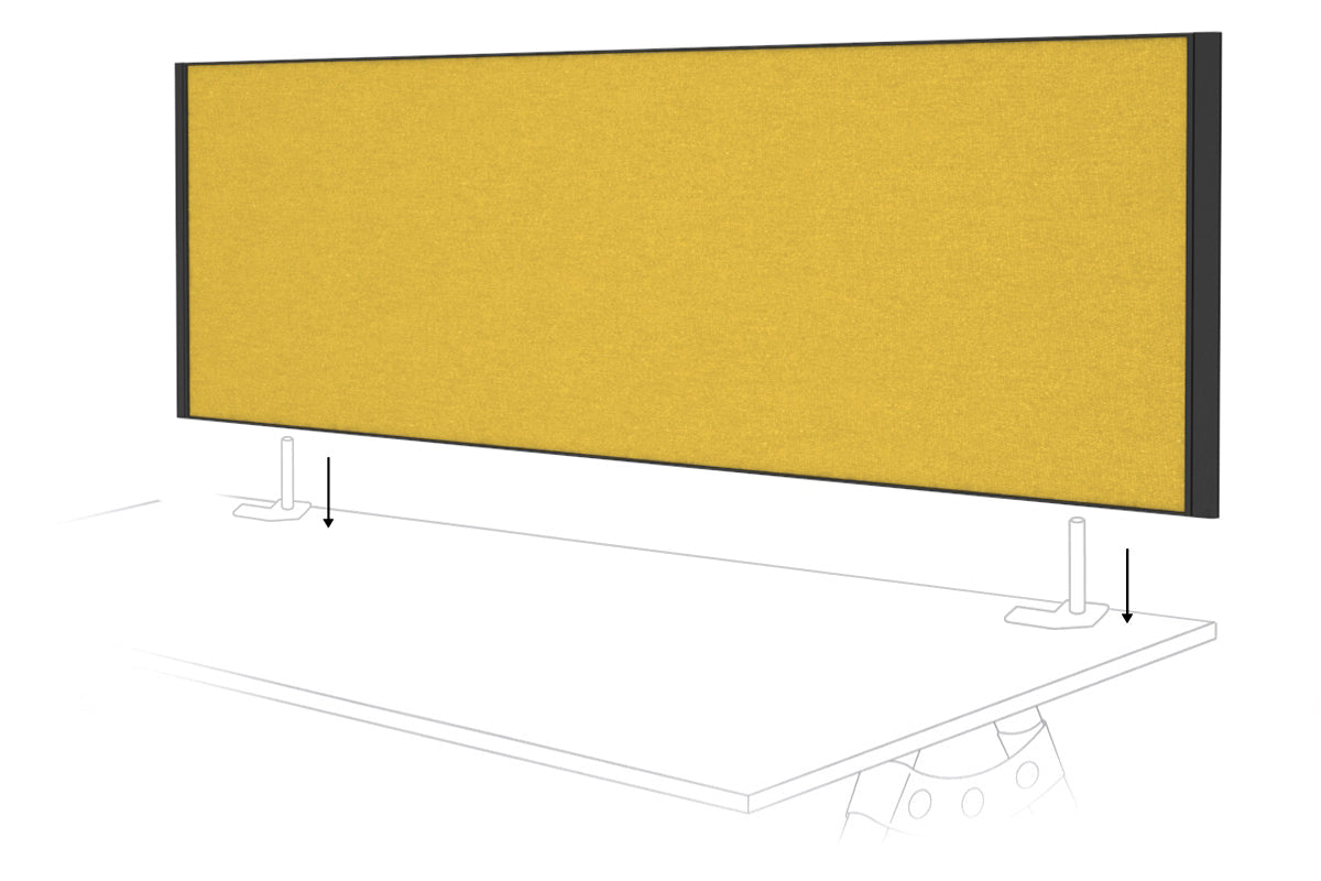 Desk Mounted Privacy Screen [1800W x 500H] Jasonl black frame mustard yellow double desk rod bracket