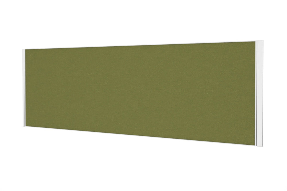 Desk Mounted Privacy Screen [1800W x 500H]-black frame moody charcoal double desk rod bracket