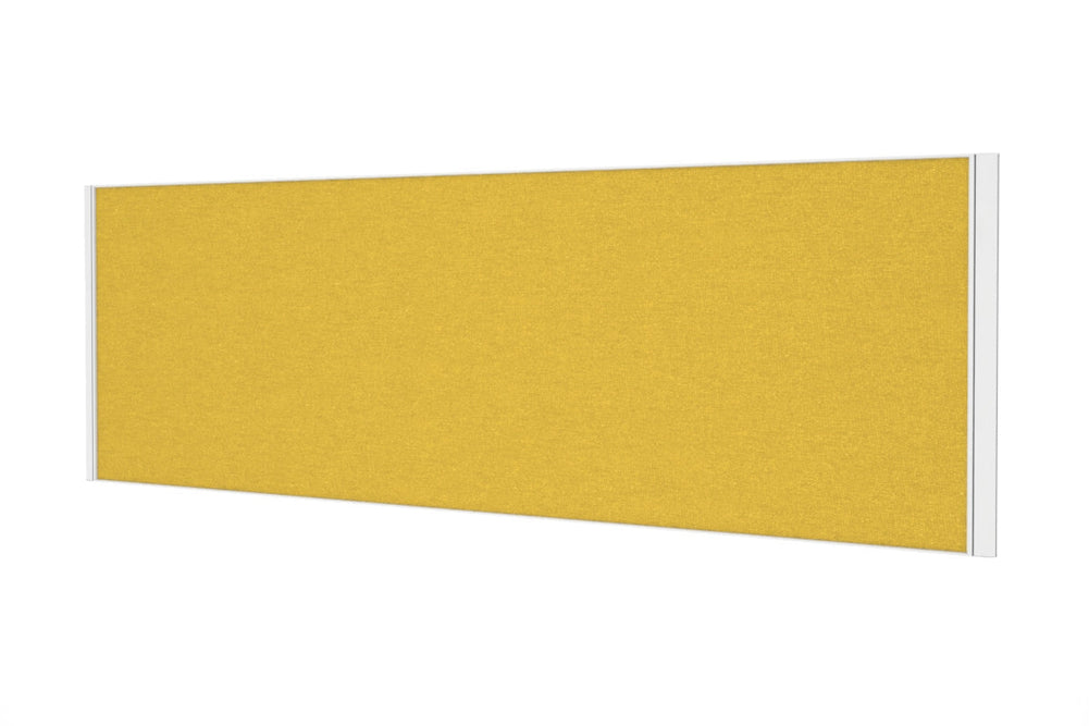 Desk Mounted Privacy Screen [1800W x 500H]-black frame moody charcoal double desk rod bracket