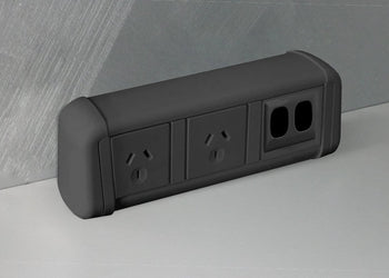 DPG Contour Black - Over Desk Power DPG 2 Power/2 Data adhesive none