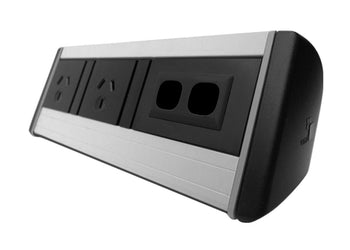 DPG Harmony Black - Over Desk Power DPG 2 Power/2 Data adhesive none