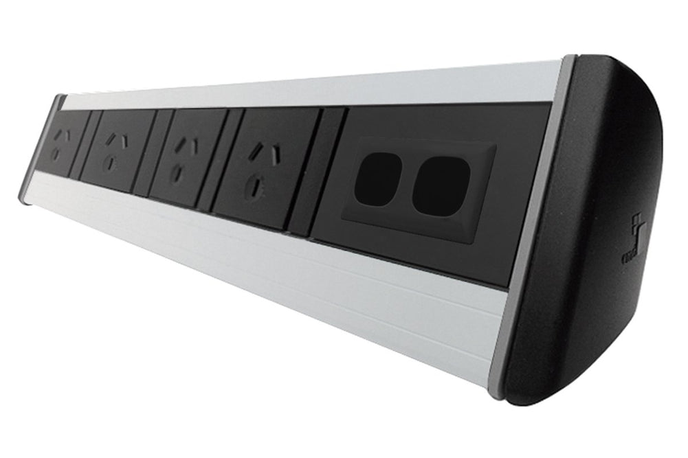 DPG Harmony Black - Over Desk Power-4 Power/2 Data adhesive none