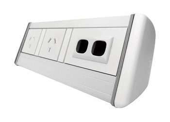 DPG Harmony White - Over Desk Power DPG 2 Power/2 Data adhesive none