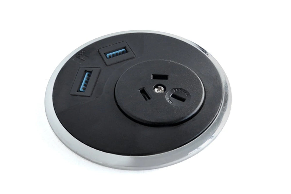 DPG Porthole 4 - In Desk Power-black none 
