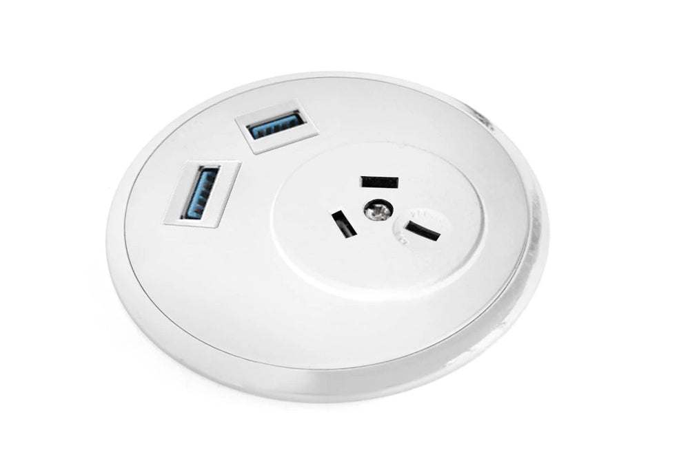 DPG Porthole 4 - In Desk Power-white none 