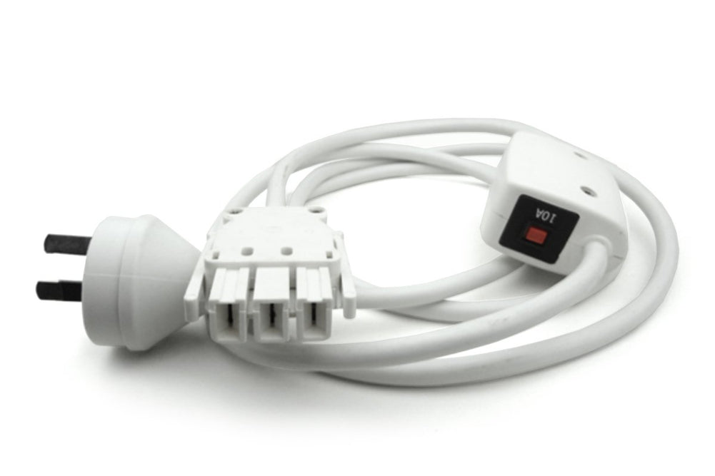 DPG Starter Lead - Thermal overload with 3 Pin Plug-white  