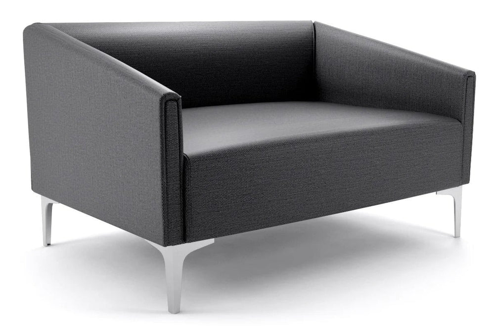 Drej Lounge Chair - Double-wooden leg dark grey 