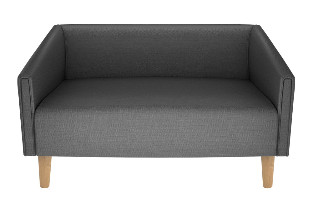 Drej Lounge Chair - Double-wooden leg dark grey 