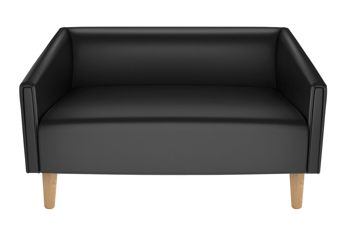 Drej Lounge Chair - Double Jasonl wooden leg black PU 