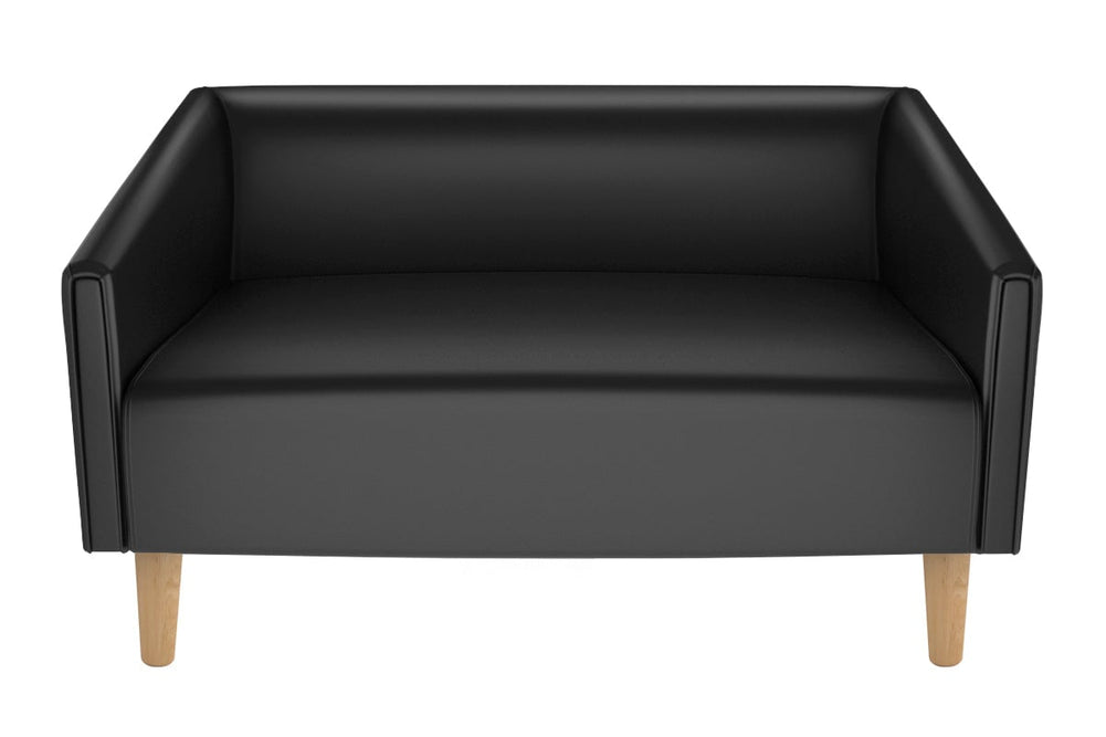 Drej Lounge Chair - Double-wooden leg black PU 