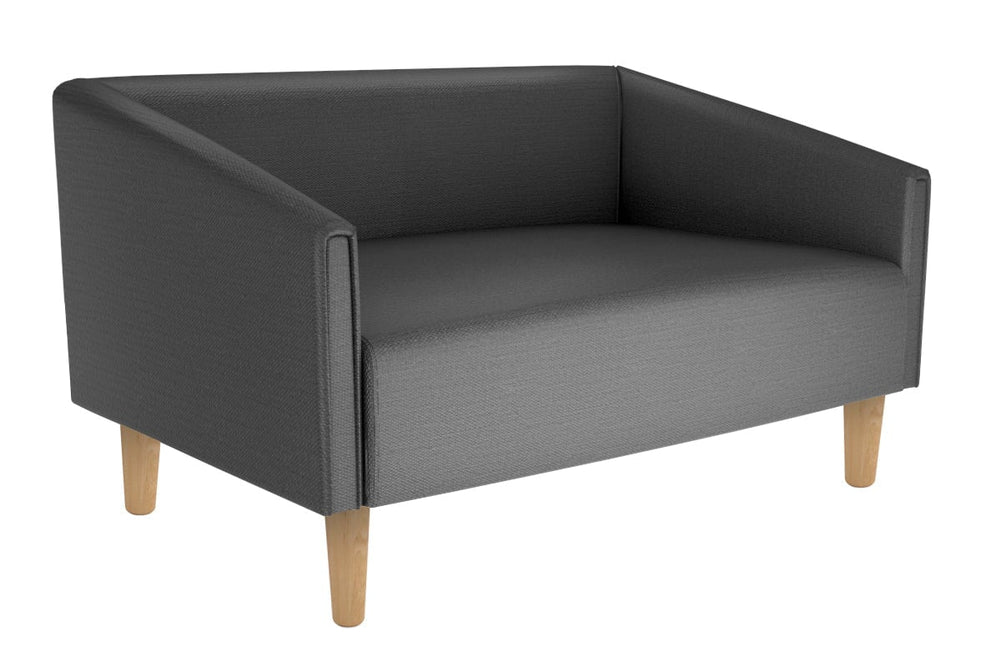 Drej Lounge Chair - Double-wooden leg dark grey 