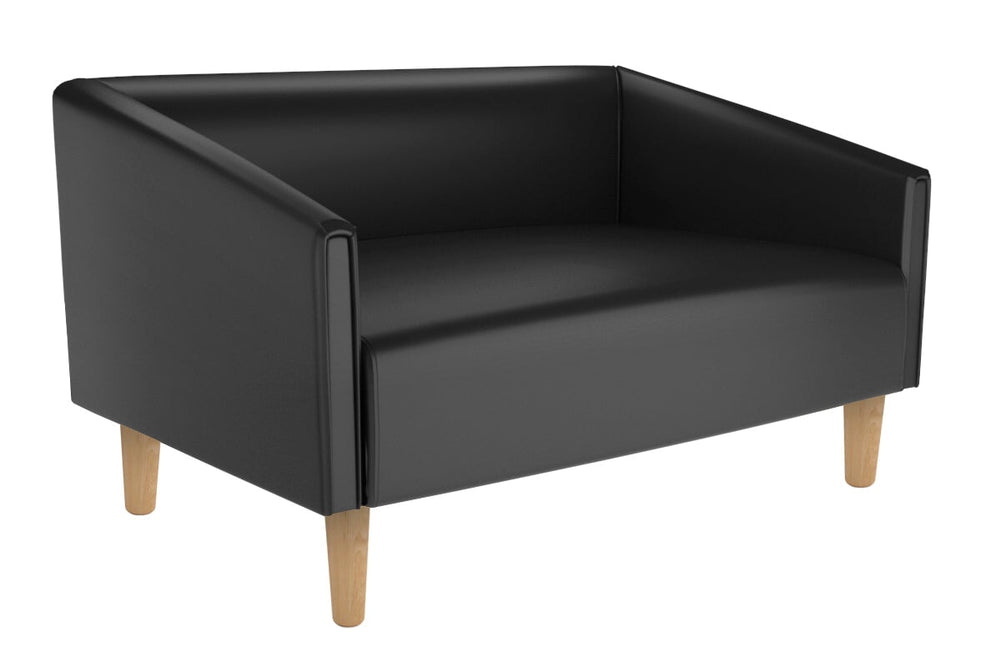 Drej Lounge Chair - Double-wooden leg dark grey 