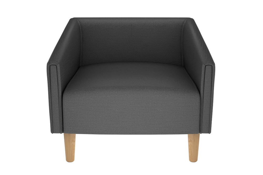 Drej Lounge Chair - Single-wooden leg dark grey 