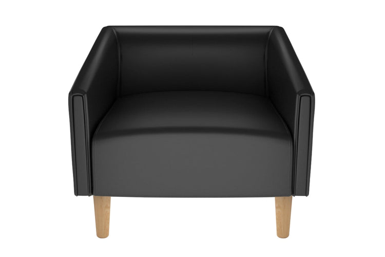 Drej Lounge Chair - Single Jasonl wooden leg black PU 