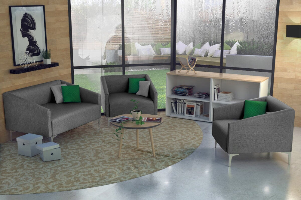 Drej Lounge Chair - Single-wooden leg dark grey 