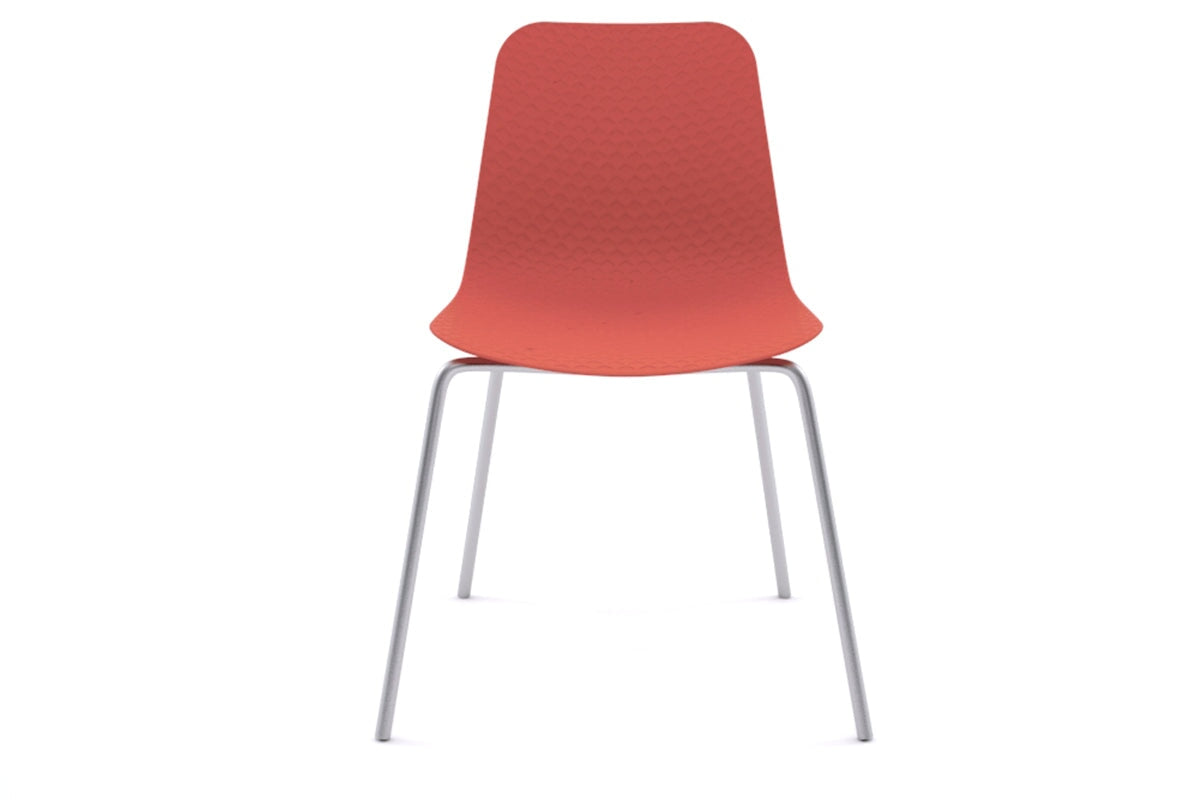 Dune Cafe Chair - 4 Leg Base Jasonl chrome leg red 