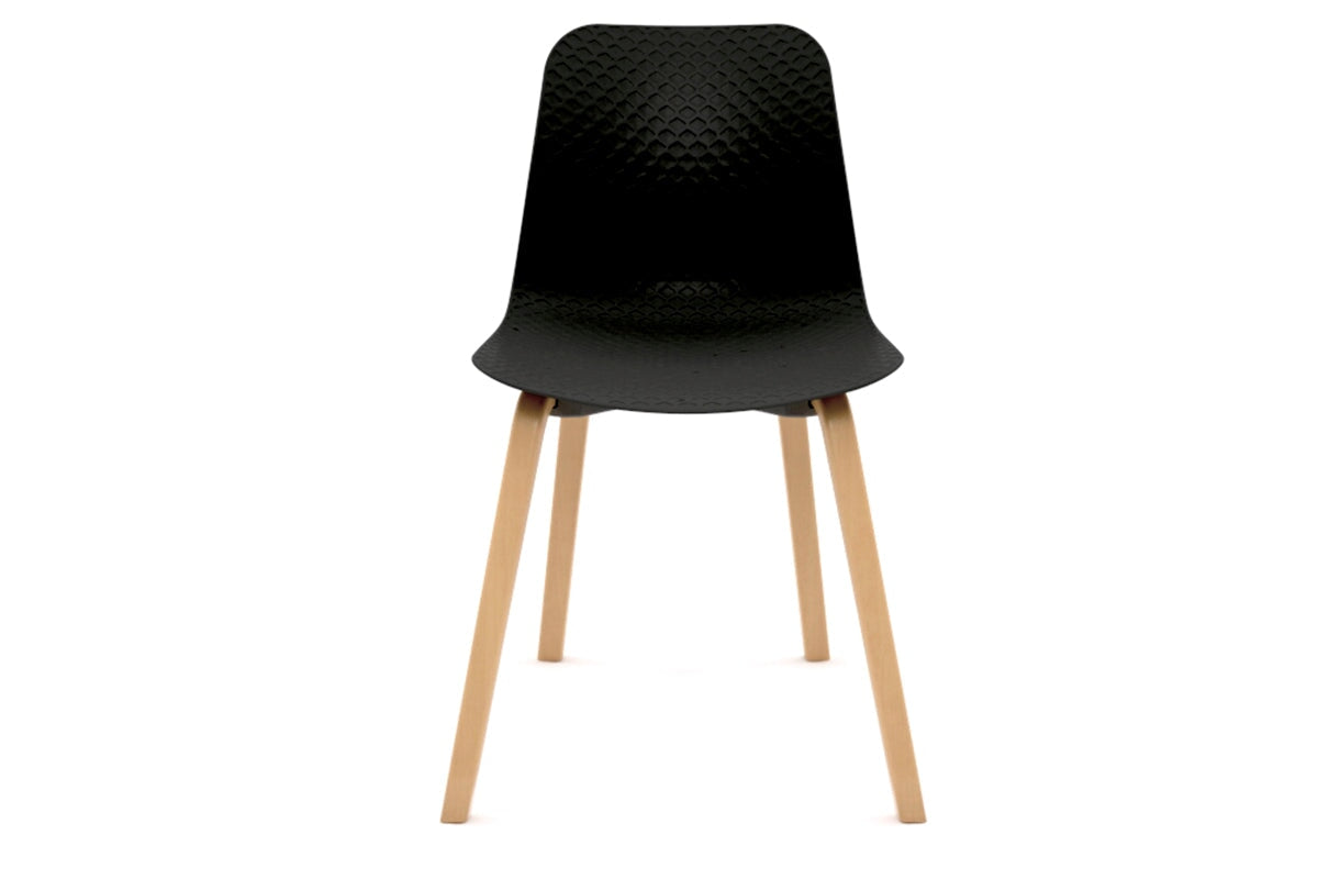 Dune Cafe Chair - 4 Leg Base Jasonl natural wood leg black 