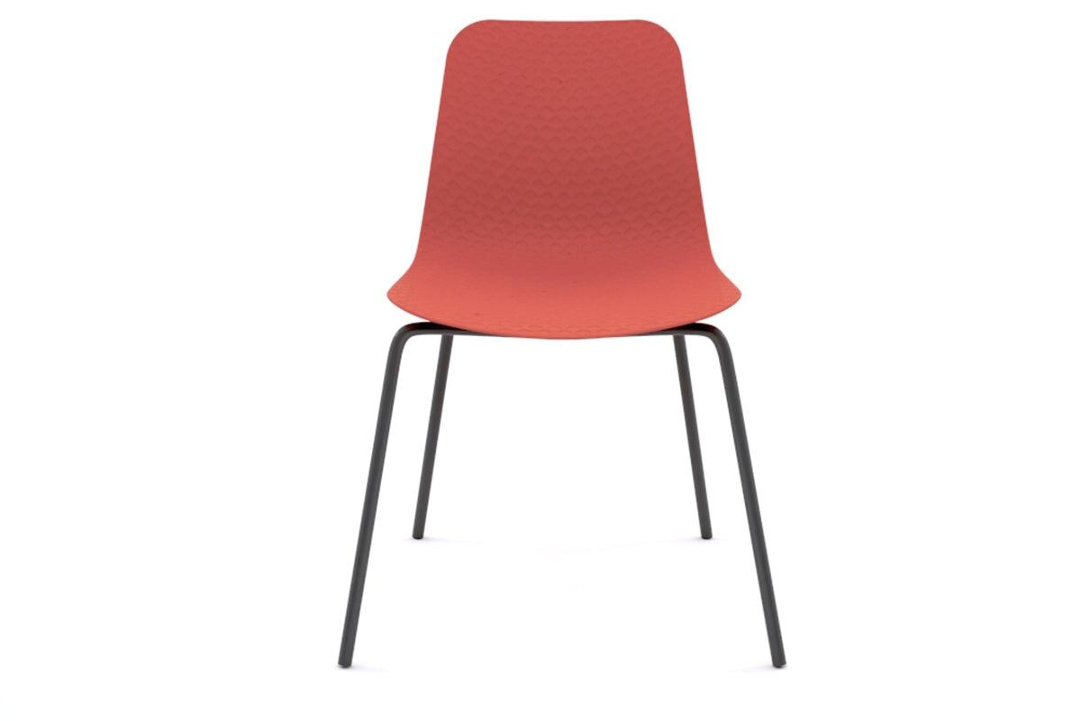 Dune Cafe Chair - 4 Leg Base Jasonl black leg red 