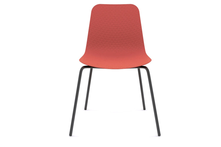 Dune Cafe Chair - 4 Leg Base Jasonl black leg red 