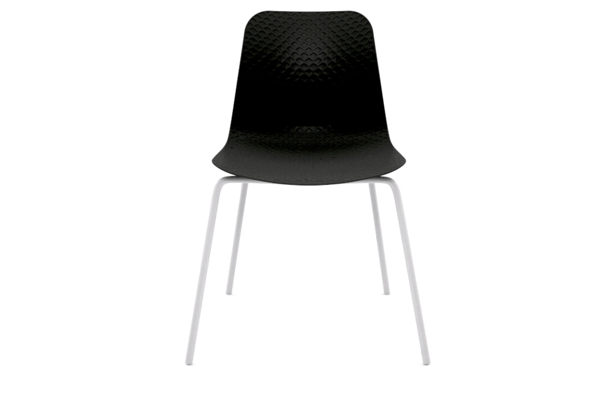 Dune Cafe Chair - 4 Leg Base Jasonl white leg black 