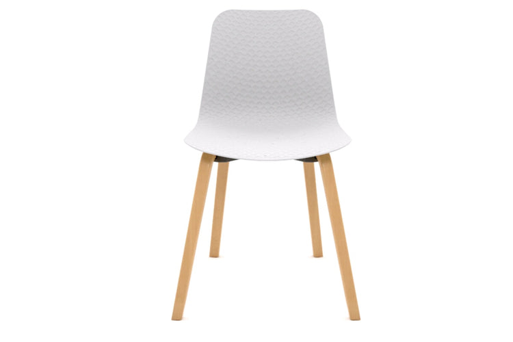 Dune Cafe Chair - 4 Leg Base Jasonl natural wood leg white 