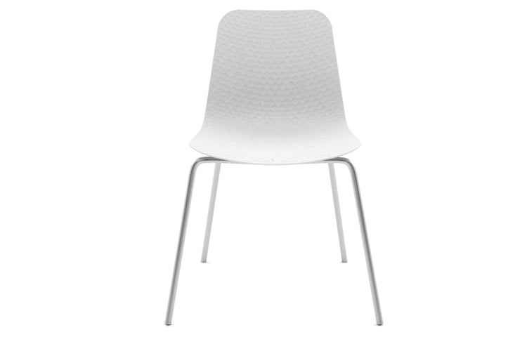Dune Cafe Chair - 4 Leg Base Jasonl chrome leg white 
