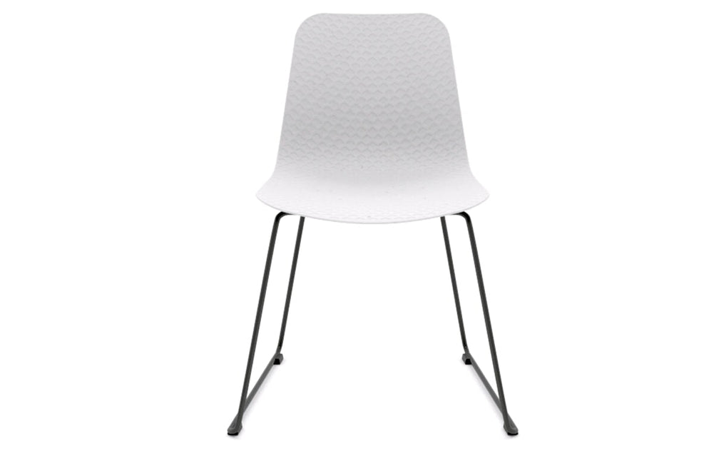 Dune Cafe Chair - Sled Base-black leg white 