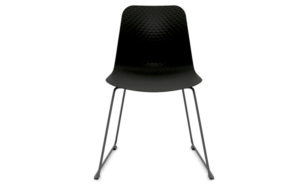 Dune Cafe Chair - Sled Base-black leg black 