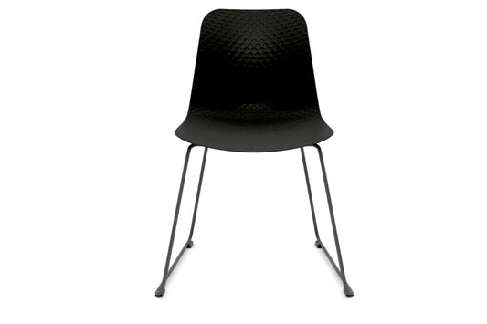 Dune Cafe Chair - Sled Base Jasonl black leg black 