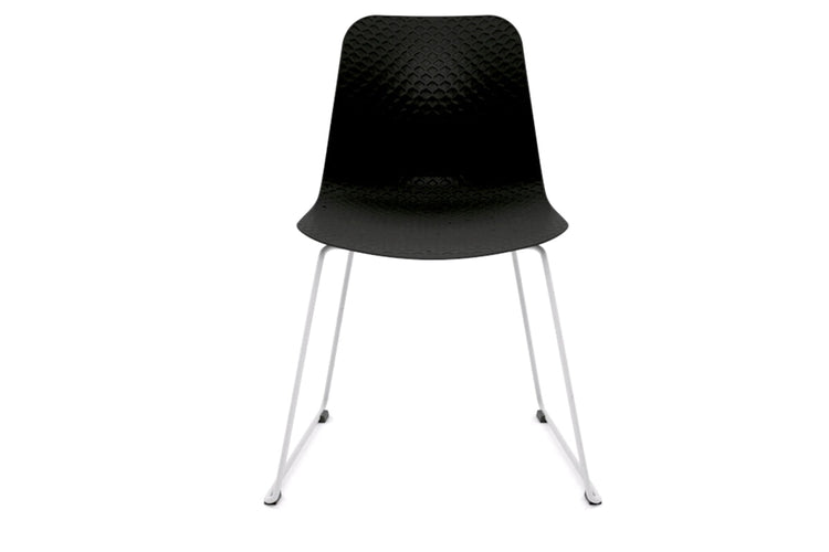 Dune Cafe Chair - Sled Base Jasonl white leg black 