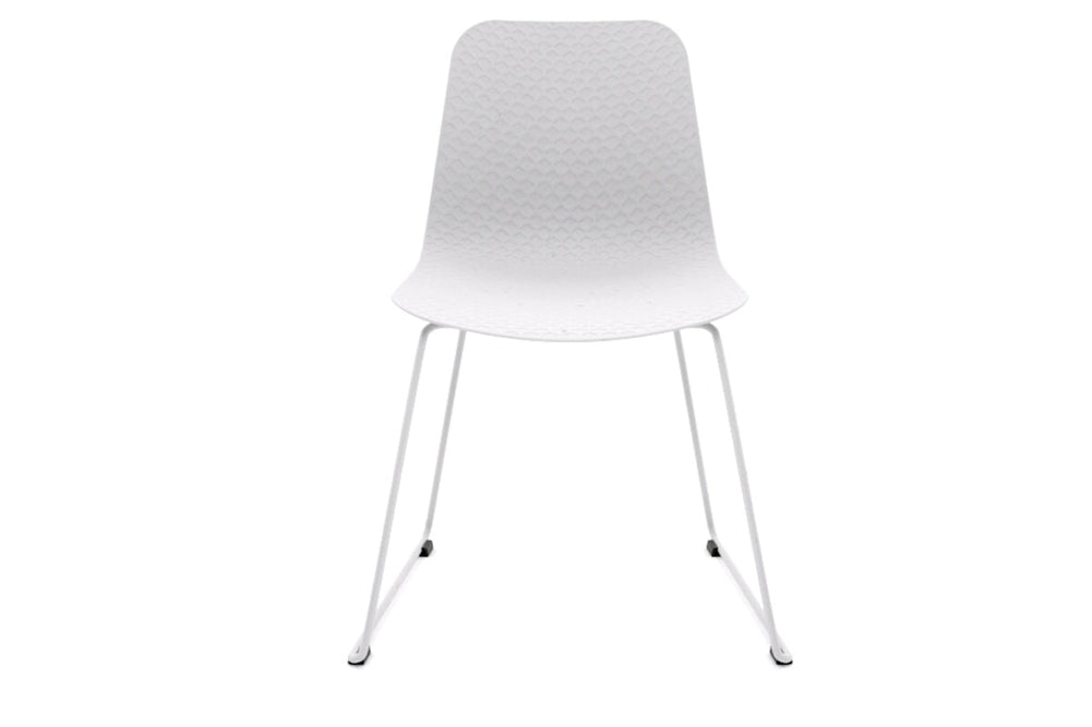 Dune Cafe Chair - Sled Base-white leg white 