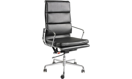 Eames Reproduction Manager Office Chair - High Padded Black Back Jasonl black 