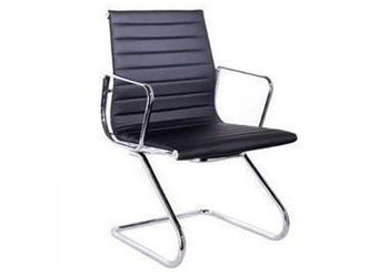 Eames Reproduction - Visitor PU Office Chair Cantilever Base Black jasonl black 