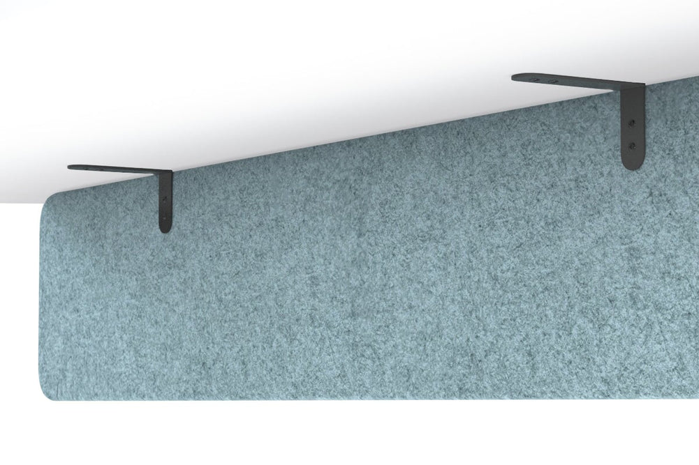 Acoustic Modesty Panel 18mm Thick with Radius Corners-dark grey 1600 mm  