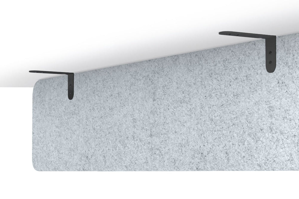 Acoustic Modesty Panel 18mm Thick with Radius Corners-dark grey 1600 mm  