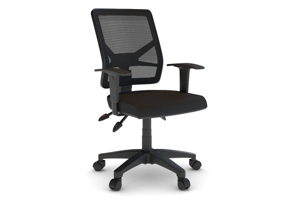 Heron Ergonomic Task Chair - Mesh Back-black black height adjustable 