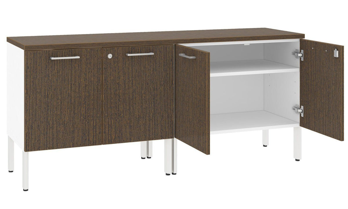 Executive Credenza Four Door Office Storage Cabinet Extra-wenge  