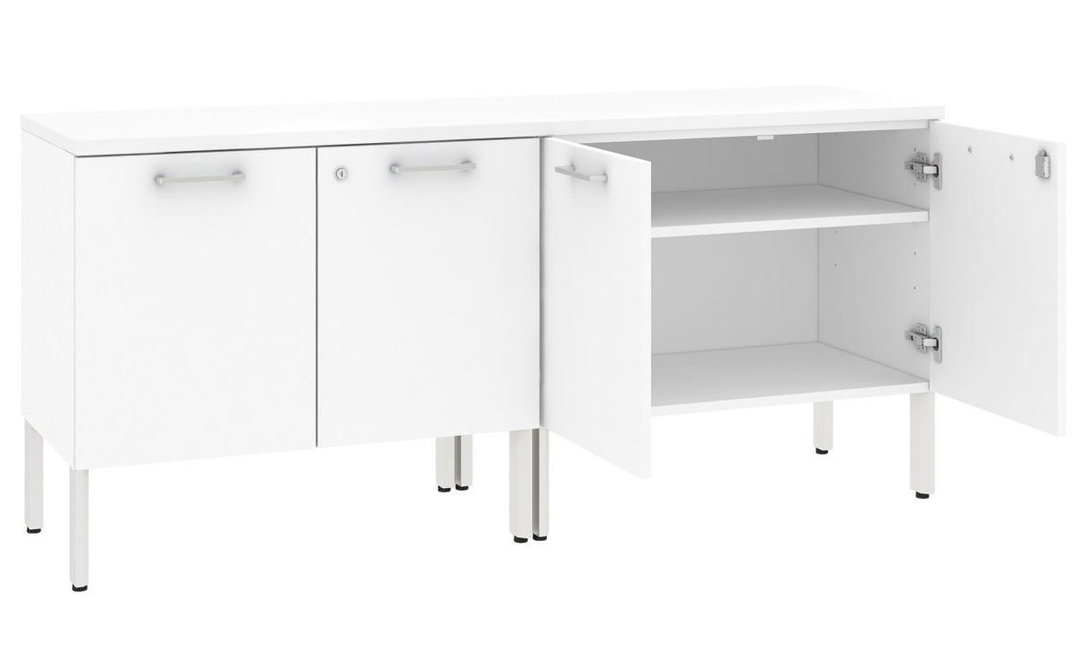 Executive Credenza Four Door Office Storage Cabinet Extra-white  
