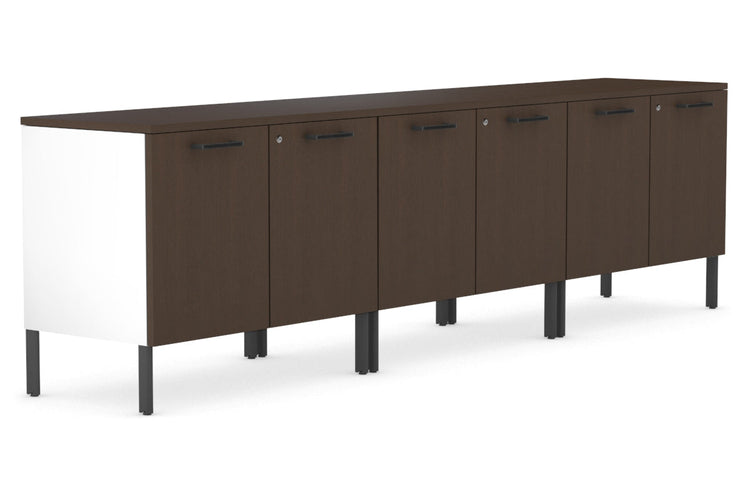 Executive Credenza Office Storage Cabinet Extra - 2400mm [Black] Jasonl Wenge 